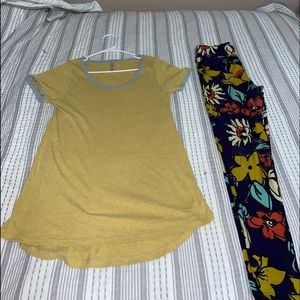 lularoe leggings and shirt
